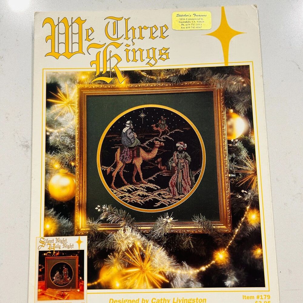 We Three Kings Christmas Cross Stich Pattern Leaflet Nativity Wall Hanging